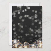 Oud en Nieuw-vieringsfeest Black Gold Kaart (Achterkant)