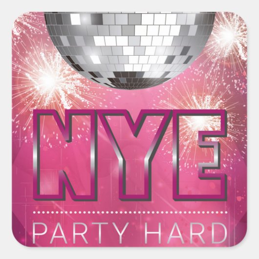 Oud en Nieuw Vierkante Sticker (Voorkant)