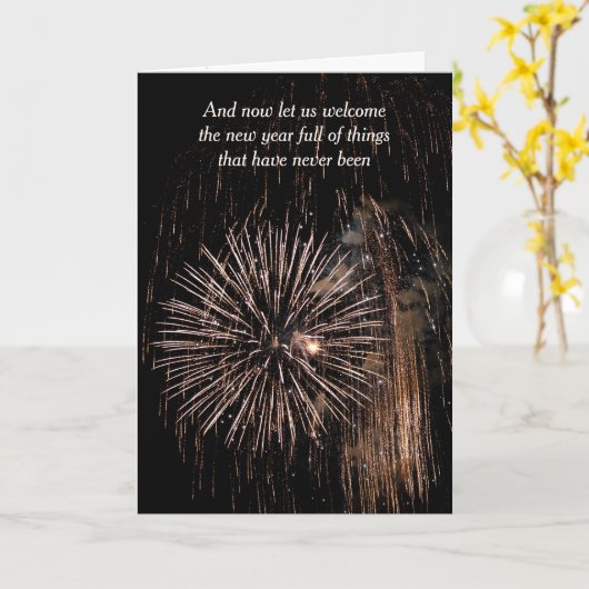 Oud en Nieuw vuurwerk in Black Sky Kaart (Gele Bloem)