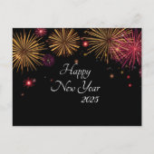 Oud en Nieuw Vuurwerkfeest Briefkaart (Voorkant)