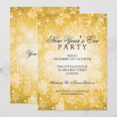Oud en Nieuwjaarsfeest Festieve Bokeh Goud Kaart (Voorkant / Achterkant)