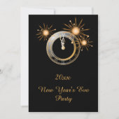 Oud en Nieuwjaarsfeest Klok Uitnodiging (Voorkant)