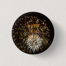Oud en Nieuwjaarsfeest Knop / Favoriet - Vuurwerk