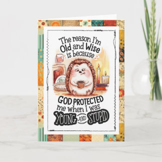 Oud en Wijs om een Reden Egel Christelijk Geloof Kaart