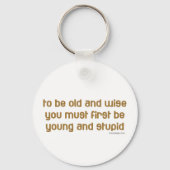 Oud en wise sleutelhanger (Achterkant)