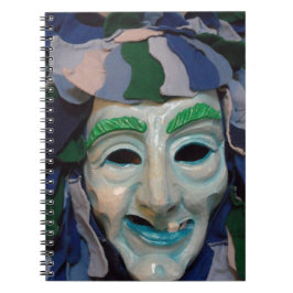 Oud enge carnavalsmasker notitieboek