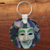 Oud enge carnavalsmasker sleutelhanger (Voorkant)