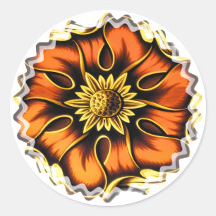 OUD ENGELAND GLAS IN LOOD RONDE STICKER