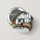 OUD ENGELAND RONDE BUTTON 5,7 CM (Voorkant /achterkant)