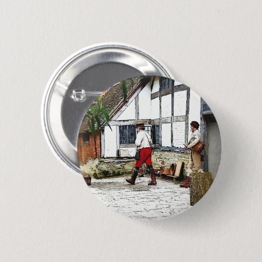 OUD ENGELAND RONDE BUTTON 5,7 CM (Voorkant /achterkant)