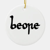 Oud Engels Beer Keramisch Ornament (Voorkant)