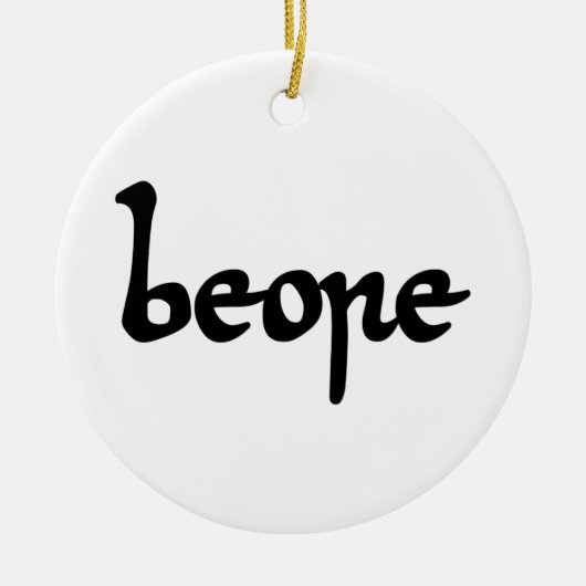 Oud Engels Beer Keramisch Ornament (Voorkant)