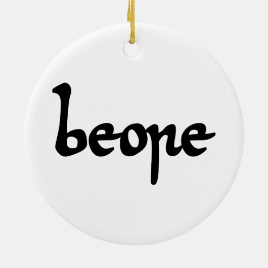 Oud Engels Beer Keramisch Ornament (Achterkant)