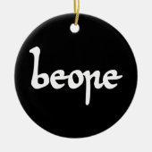 Oud Engels Beer Keramisch Ornament (Voorkant)