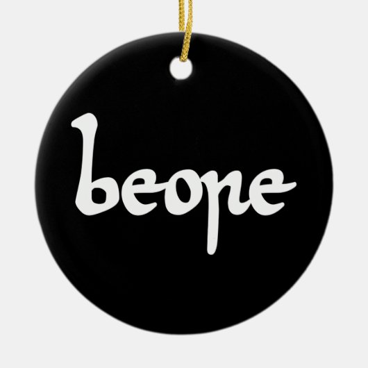 Oud Engels Beer Keramisch Ornament (Voorkant)