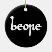 Oud Engels Beer Keramisch Ornament (Achterkant)