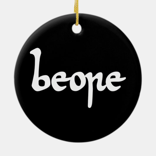 Oud Engels Beer Keramisch Ornament (Achterkant)