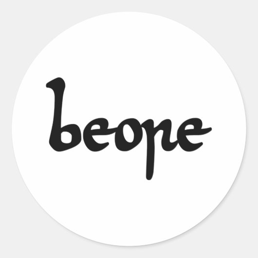 Oud Engels Beer Ronde Sticker (Voorkant)