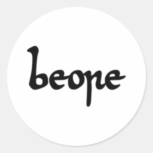 Oud Engels Beer Ronde Sticker