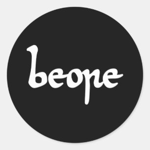 Oud Engels Beer Ronde Sticker