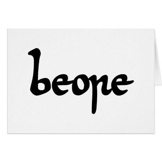 Oud Engels Beer Wenskaart (Voorkant Horizontaal)