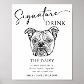 Oud Engels Bulldog bruiloft handtekening Drink tek Poster (Voorkant)