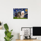 Oud Engels (F) - Sterrennacht Poster (Thuiskantoor)