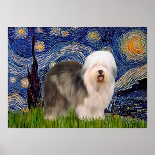 Oud Engels (F) - Sterrennacht Poster (Voorkant)