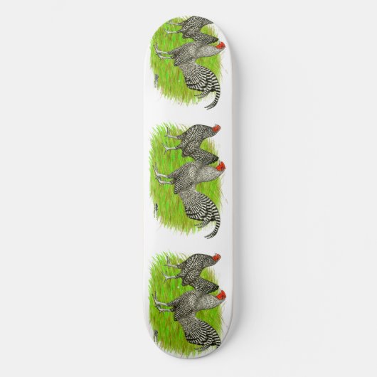 Oud Engels Game Barred Chickens Persoonlijk Skateboard (Voorkant)