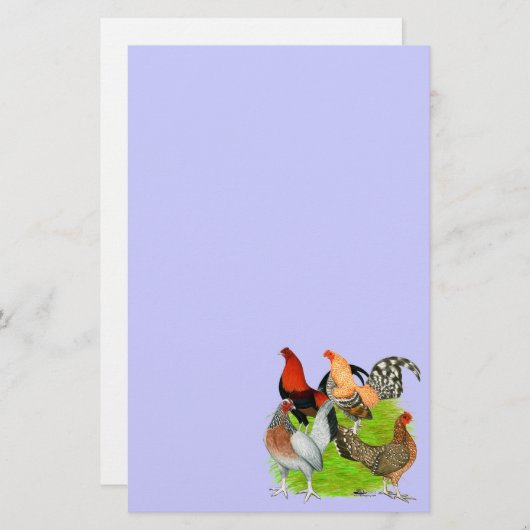 Oud Engels Game Quartet Briefpapier (Voorkant / Achterkant)