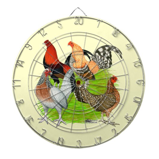 Oud Engels Game Quartet Dartbord (Voorkant)