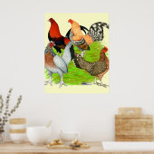 Oud Engels Game Quartet Poster (Keuken)