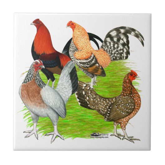 Oud Engels Game Quartet Tegeltje (Voorkant)