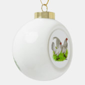Oud Engels Game Self Blue Keramische Bal Ornament (Links)