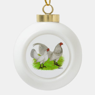 Oud Engels Game Self Blue Keramische Bal Ornament