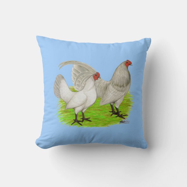 Oud Engels Game Self Blue Kussen (Voorkant)