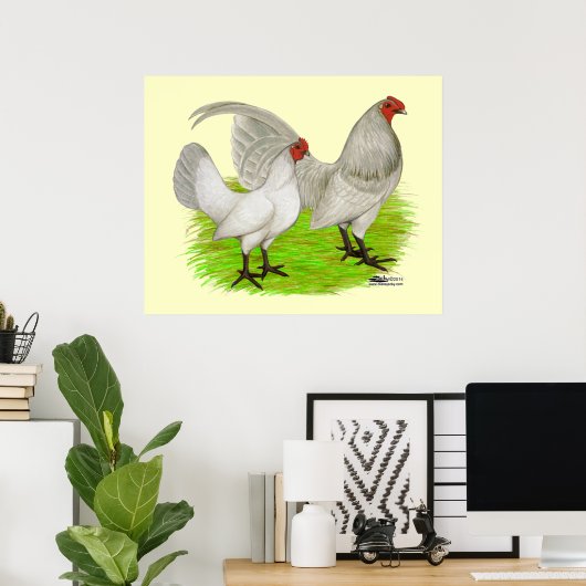 Oud Engels Game Self Blue Poster (Thuiskantoor)