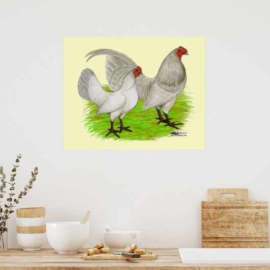 Oud Engels Game Self Blue Poster (Keuken)