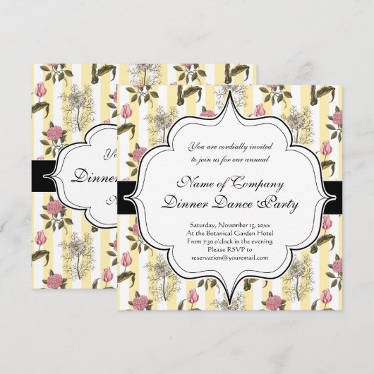 Oud Engels Garden  Floral Pattern Kaart (Voorkant / Achterkant)