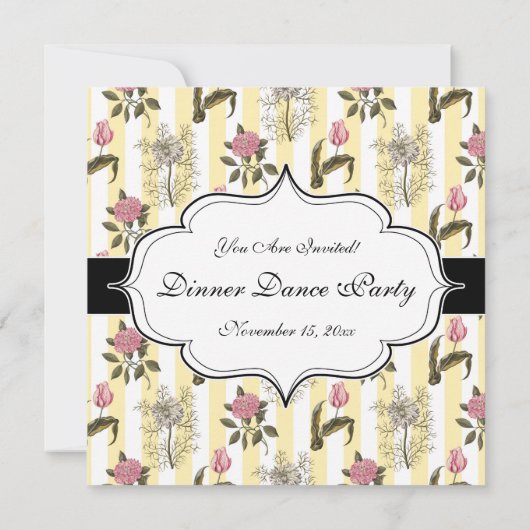 Oud Engels Garden  Floral Pattern Kaart (Achterkant)