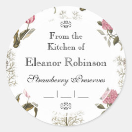 Oud Engels Garden  Floral Pattern Ronde Sticker