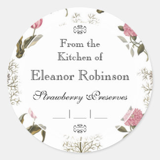 Oud Engels Garden  Floral Pattern Ronde Sticker