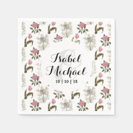 Oud Engels Garden  Floral Pattern Servet