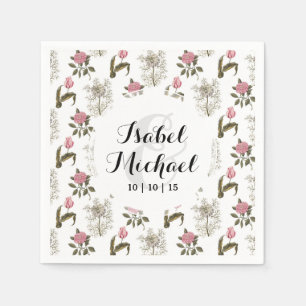 Oud Engels Garden  Floral Pattern Servet