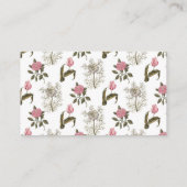 Oud Engels Garden  Floral Pattern Visitekaartje (Achterkant)