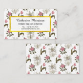 Oud Engels Garden  Floral Pattern Visitekaartje (Voorkant / Achterkant)