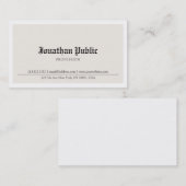 Oud Engels getypt nostalgische look gewoon trendy Visitekaartje (Voorkant / Achterkant)