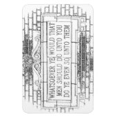 Oud Engels Gouden Regel Koelkast Magneet (Verticaal)