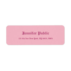 Oud Engels Handschrift Tekst Elegant Roze Sjabloon Etiket