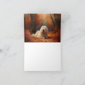 Oud Engels herdershond in herfstbladeren Herfst In Kaart (Binnen)